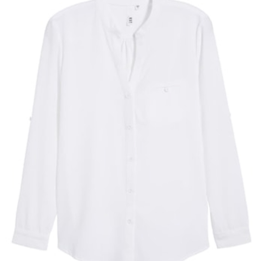 Kut from the Kloth Classic White Button-Up Blouse - Picture 1 of 5
